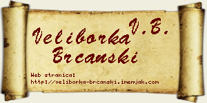 Veliborka Brcanski vizit kartica